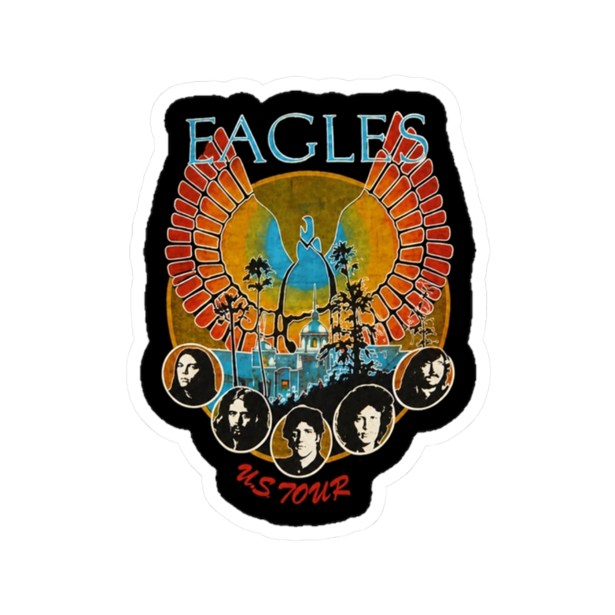 Official Eagles band Sticker - alternate angle 3, merchandise