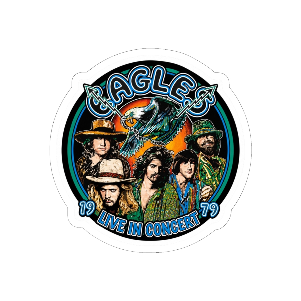 Official Eagles band Sticker - alternate angle 2, merchandise